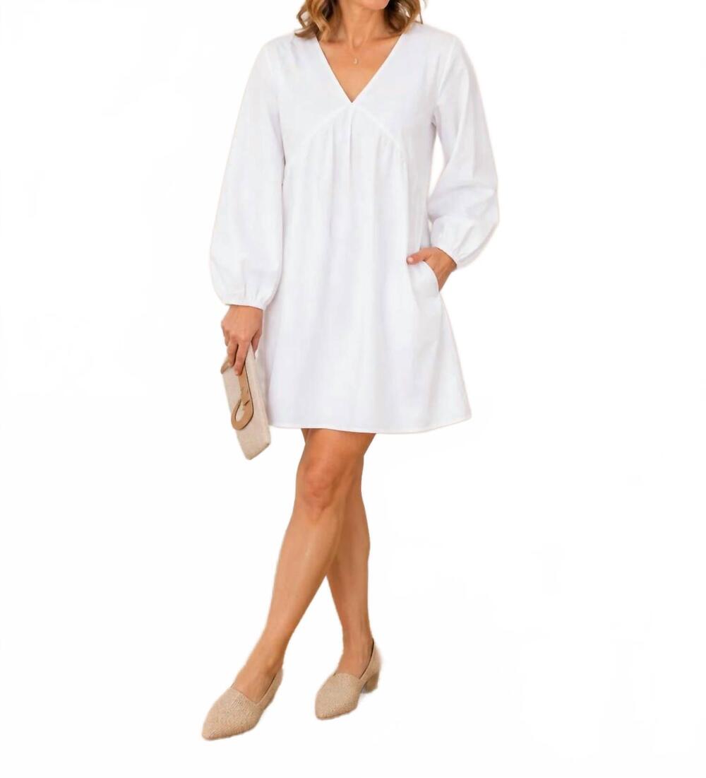 NEW MAUDE VIVANTE addie mini shift dress in white